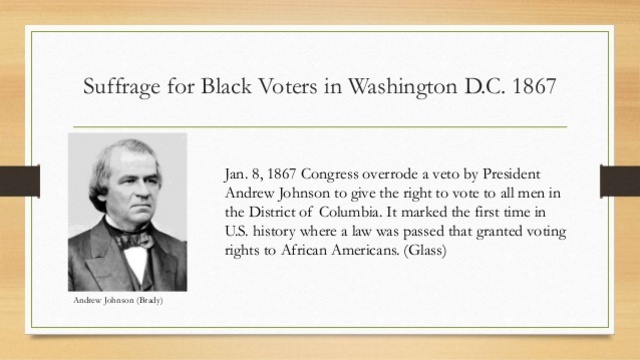 African American Males are given the right to vote