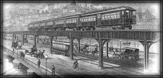 Elevated railroad