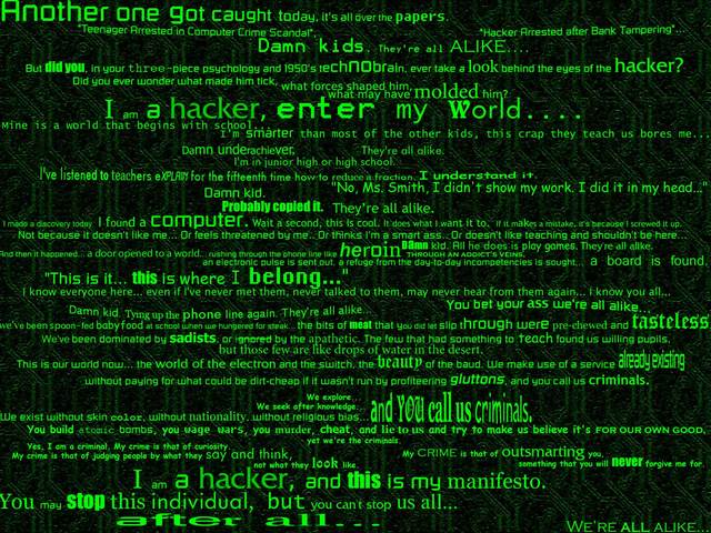 'Hacker's Manifesto'