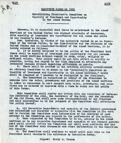 Executive Orders 9980 and 9981