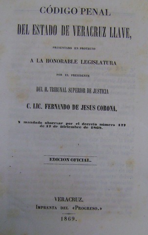 Código Penal para el Estado de Veracruz Llave