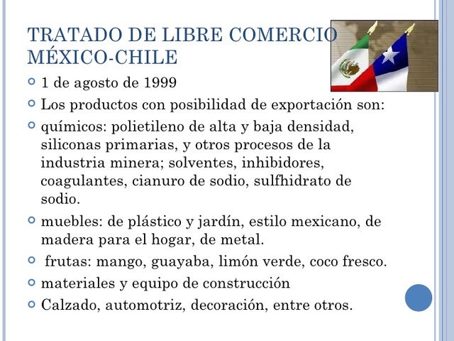 TRATADO LIBRE COMERCIO CON CHILE