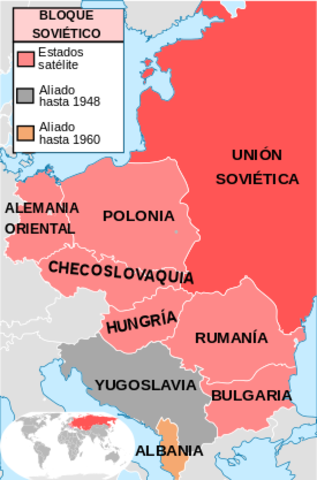 La URSS controlaba Europa del Este.