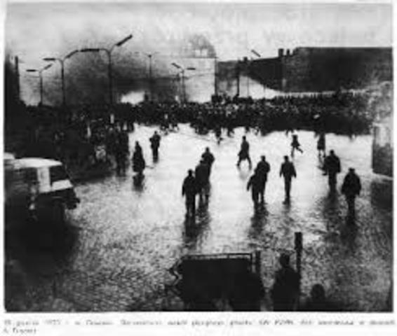 Polish workers in Poznan went on strike