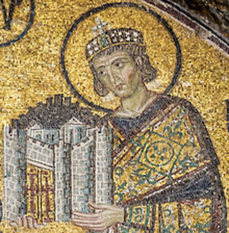 Constantinople made capital - Byzantine civilization