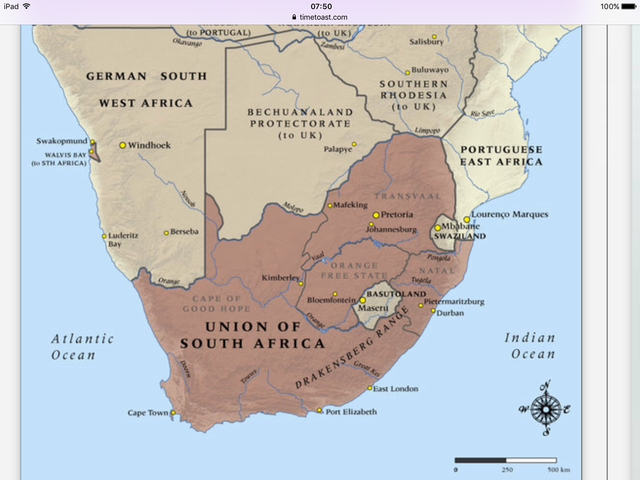 Union of South Africa was declared a country