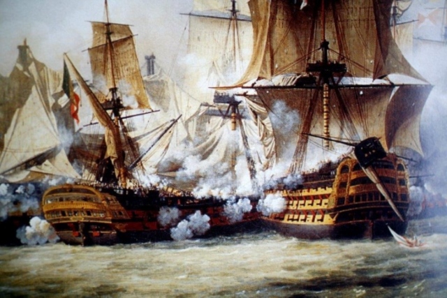 A TRAFALGAR LA SUA FLOTTA VIENE DISTRUTTA