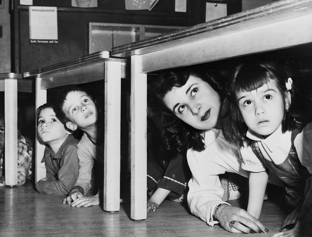 Schools Preparing for Bombings-1973