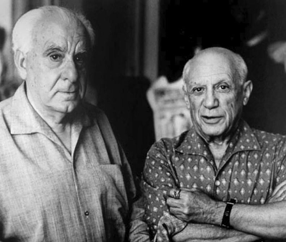 Picasso y Braque introdujeron elementos del collage del papel en su trabajo.