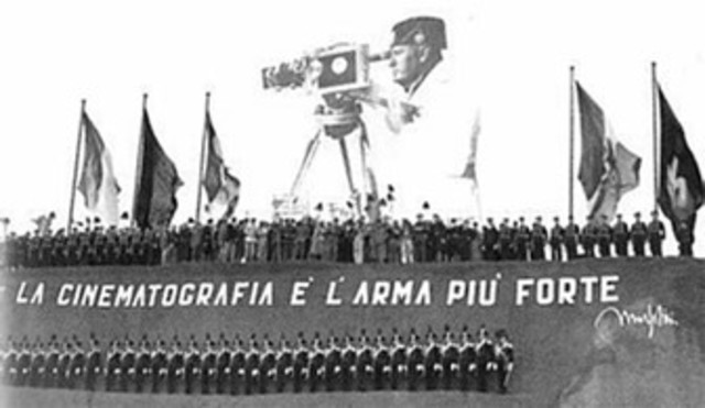 Instrumento cinematografico del regimen fascista (http://archive.wikiwix.com/cache/?url=http%3A%2F%2Fwww.larapedia.com%2Fcinema_italiano%2Fil_cinema_del_ventennio_fascista.html)
