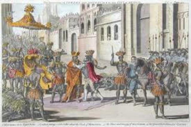 Cortez takes Moctezuma