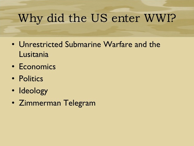 The United States Enters World War 1