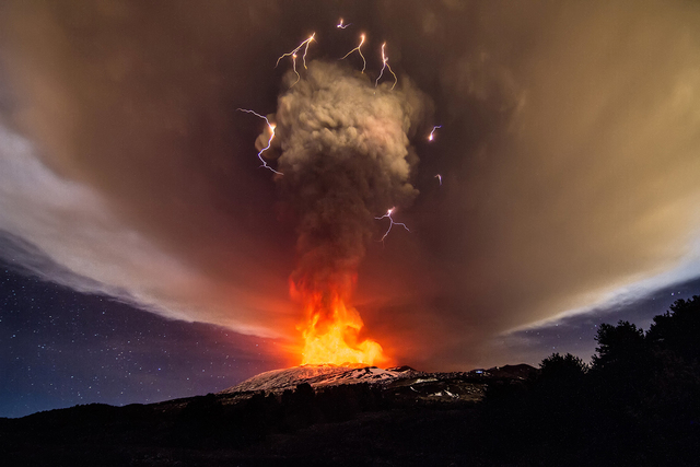 Etna, Sicilia, el volcà destructiu més recent