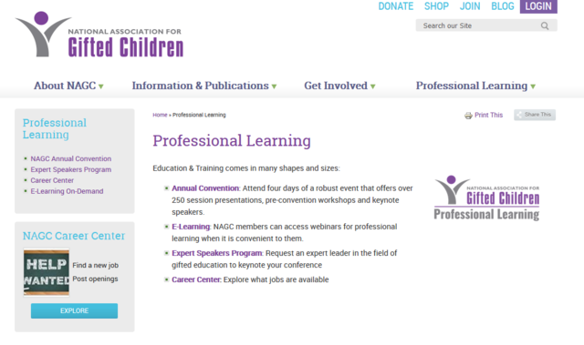 National Association of Gifted Children