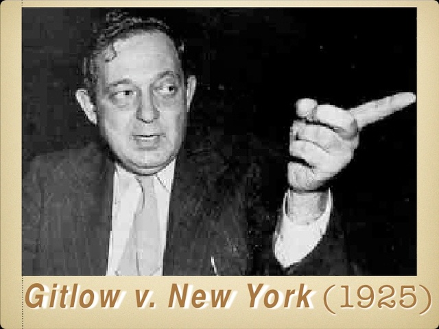 Gitlow vs New York ( Federal power)