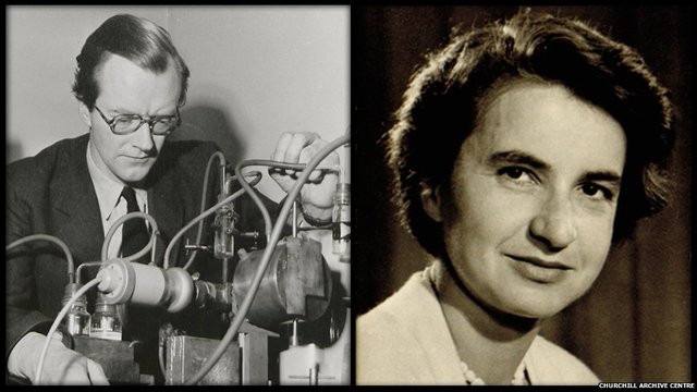Rosalind Franklin y Maurice Wilkins