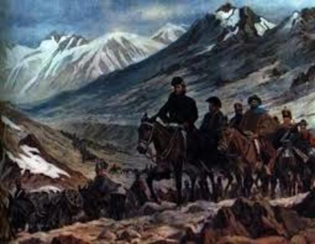 San Martin hizo un ejercito mixto para cruzar los Andes