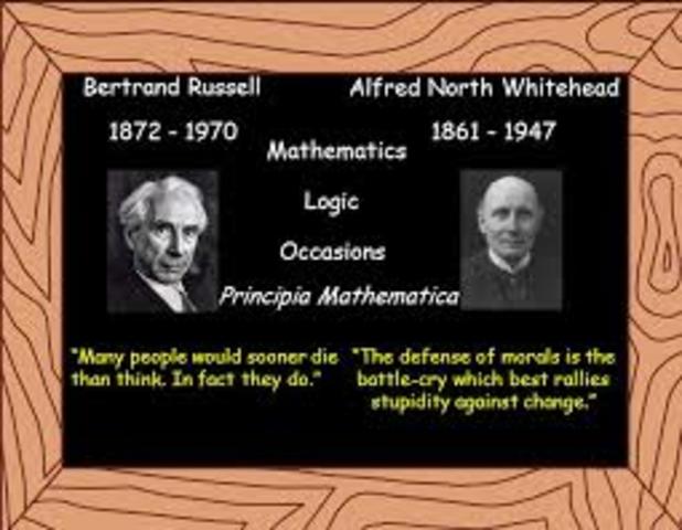 Bertrand Russell (1872 - 1970) y Alfred North Whitehead (1861 - 1947)
