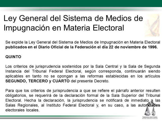Ley General del Sistema de Medios de Impugnación en Materia Electoral
