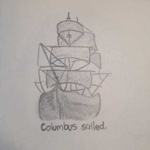 Columbus sailed to America