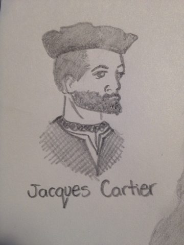 Jacques Cartier travled from France to Canada and up the St Lawrence.