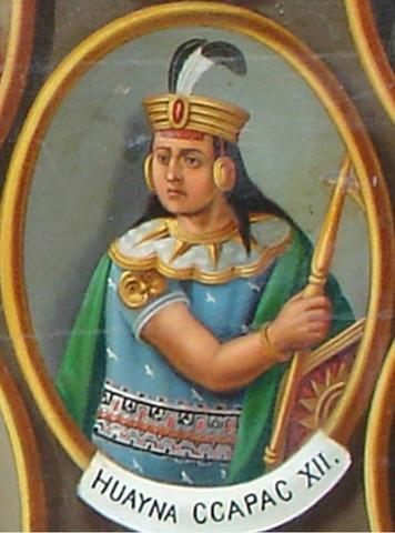 Last great Sapa Inca, Huayna Capac, takes power
