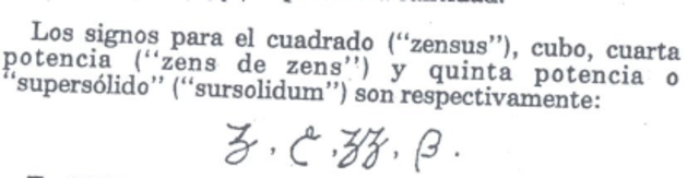 “Hábil y hermosa computación a través de las artificiosas reglas del algebra así llamada comúnmente  la cosa”