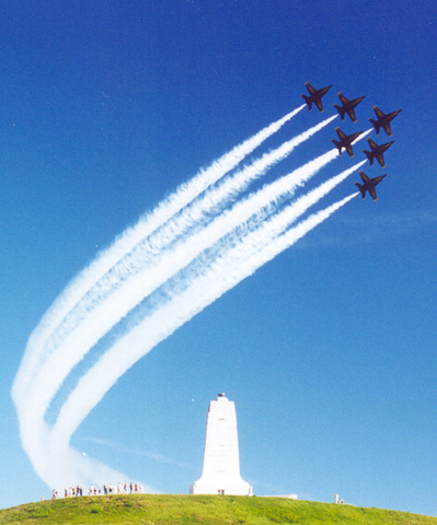 Construction of the Wright brothers monument