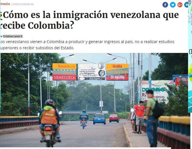¿Cómo es la inmigración venezolana que recibe Colombia?