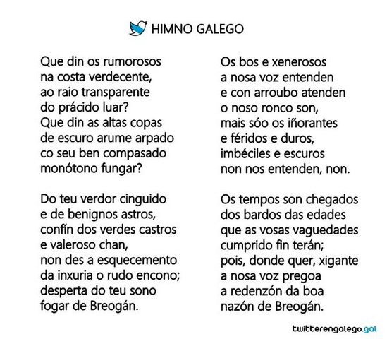 O himno de Galicia