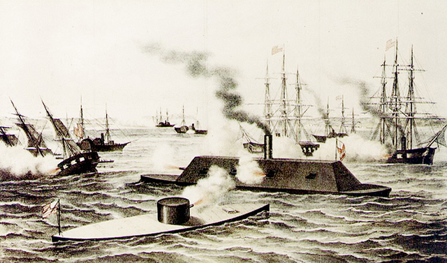 The Battle of Ironclads: Monitor and Merrimack