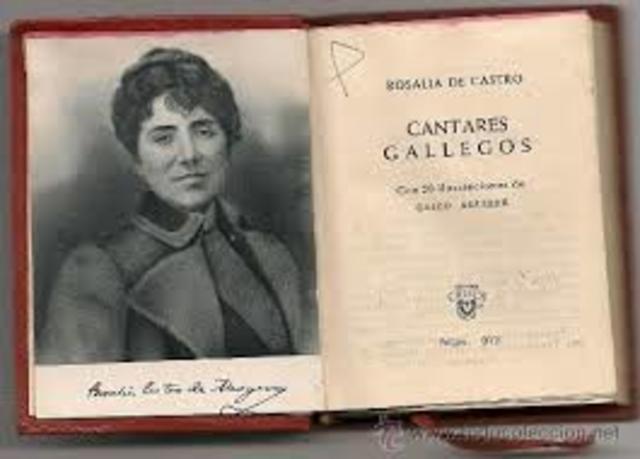 1863: Rosalía de Castro publica Cantares Gallegos