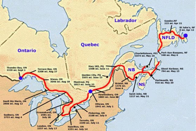 Start of Marathon of hope