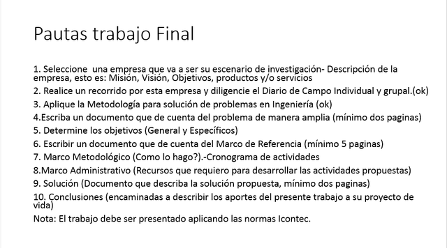Pautas para Introducción a ingenieria