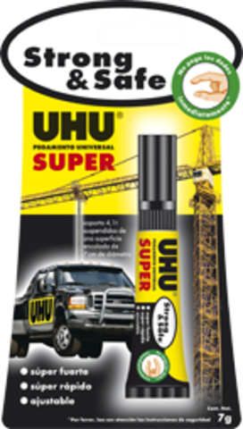 Strong and safe UHU super glue que no se pega a los dedos