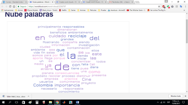 Nube de palabras