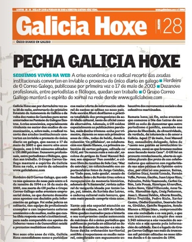 Primeiro xornal enteiramente en galego