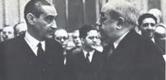 Pacto de Lestrove. Casares Quiroga (ORGA) no pacto de San Sebastián