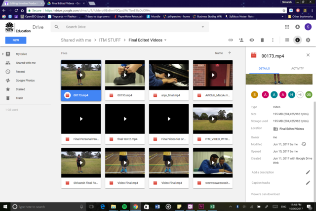 Uploaded Finished Video to Groups Google Drive