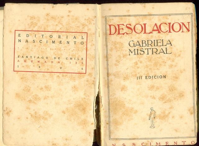 Desolación de Gabriela Mistral