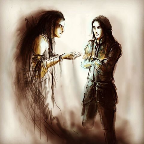 Incontro tra Fëanor e Melkor