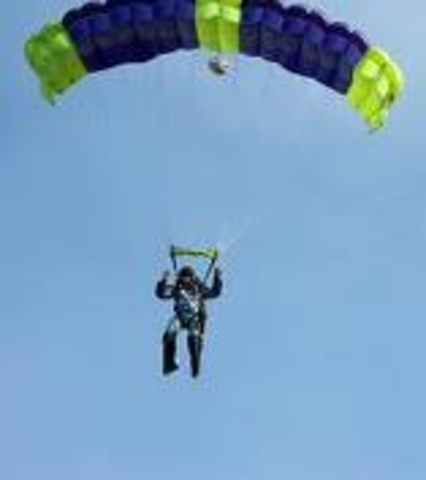 First lifesaving parachute jump