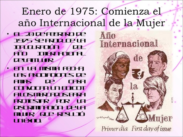 1975 Año internacional de la mujer