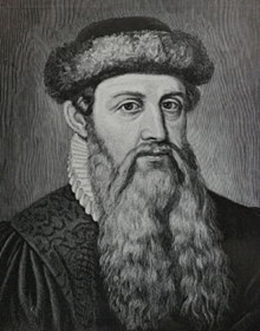 Gutenberg imprime el primer libro.