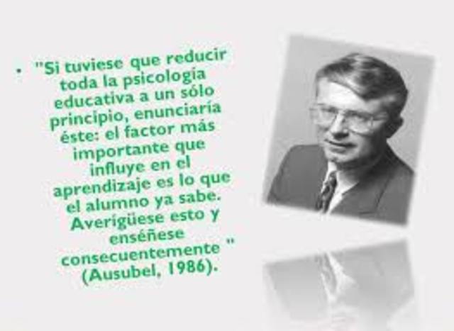 1976 – DAVID AUSUBEL: TEORÍA DEL APRENDIZAJE SIGNIFICATIVO