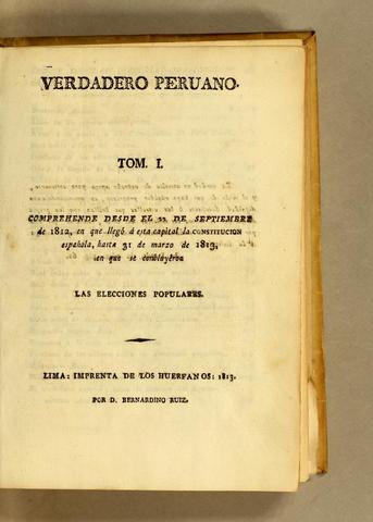 1812-1813 - EL VERDADERO PERUANO