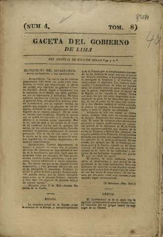 La Gaceta del Gobierno de Lima