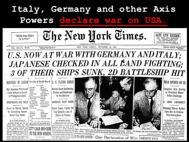 Axis Declare War on U.S