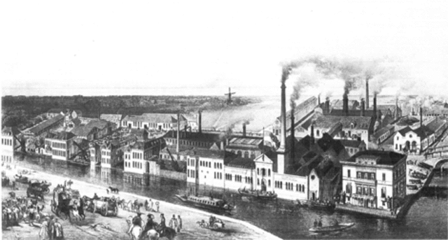 Huisvesting burgers en stoommachines