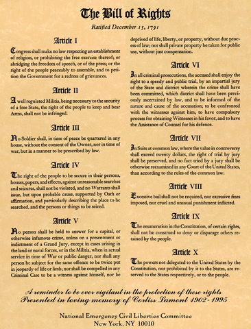 The Bill of Rights